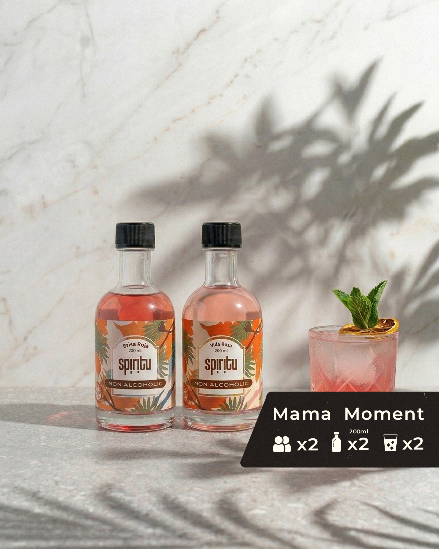 Mama Moment With Icons מארז מתנה לאישה בהריון - קוקטיילים ללא אלכוהול - Mama Moment – תמונה 1