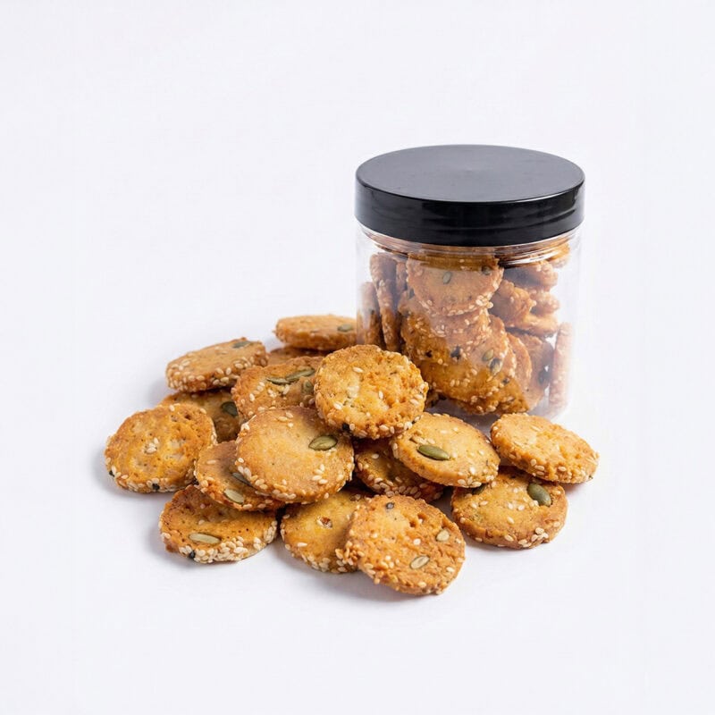 עוגיות פרמז'ן וגרעינים קלויים