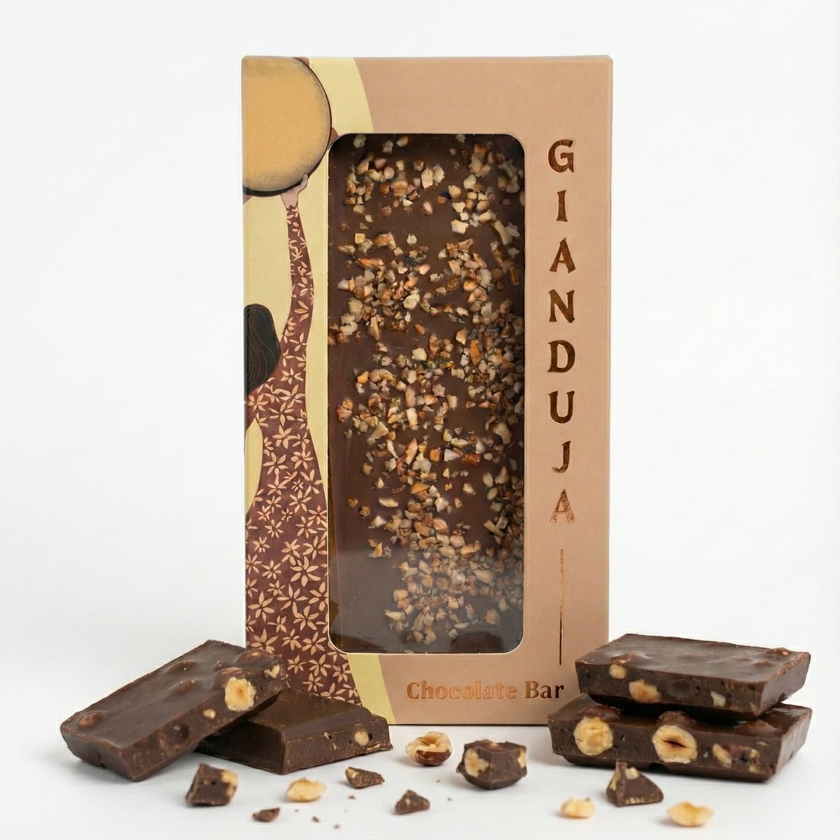 שוקולד שוקולד עם נוגט ושבבי אגוז לוז מסוכר – תמונה 1